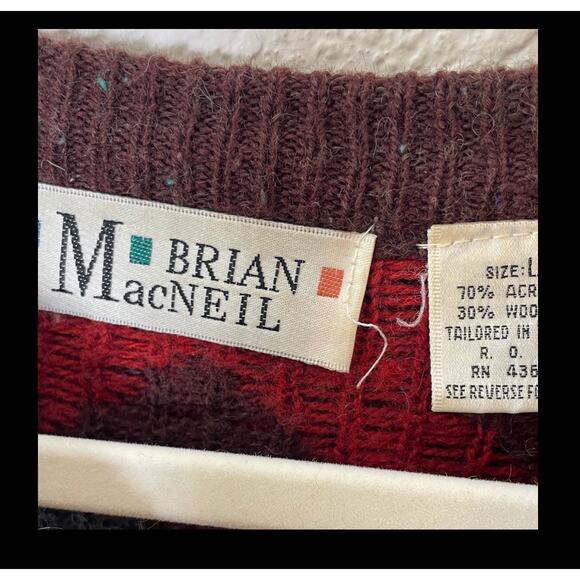 Vintage Grandpa Core Sweater oversized Winter Wool Sweater large cozy warm - Picture 2 of 4